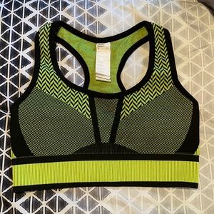 fabletics black & yellow workout set